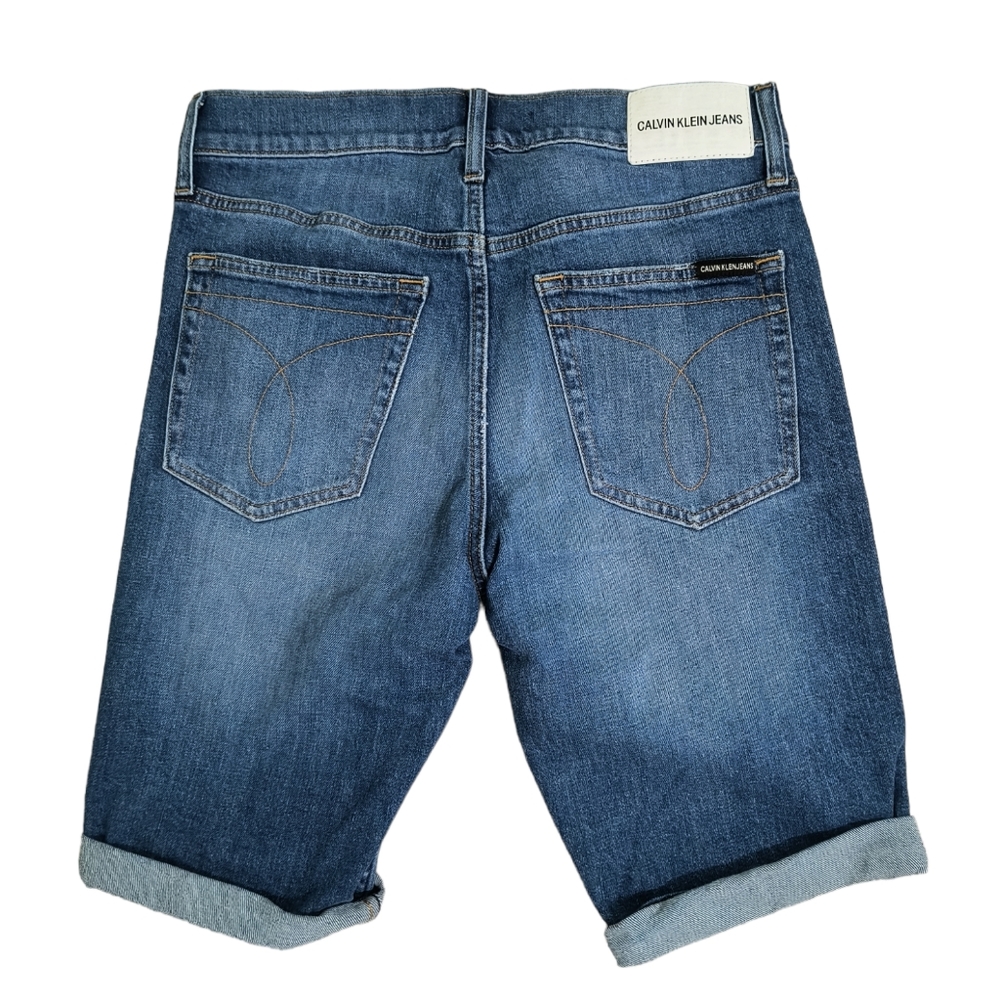 Calvin Klein Jeans High Rise Medium wash Denim Bermuda shorts size: w30 - Picture 4 of 13